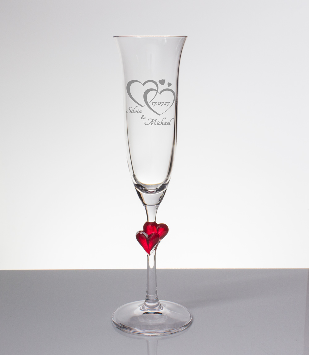 2 Sektgläser mit Hochzeit Gravur Personalisiert  Individuelle Geschenk Sektglas 
